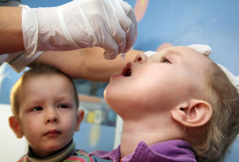 Привитый ребёнок от полиомиелита